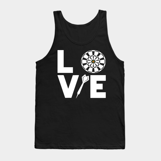 Darts Love Funny Dart Sport Quote Design Tank Top by MrPink017